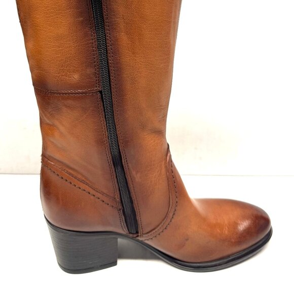 MIZ MOOZ SIDE ZIP BOOTS ELASTIC GORE BRANDY 37EU / 7US NEW # Z-01 - Picture 4 of 5